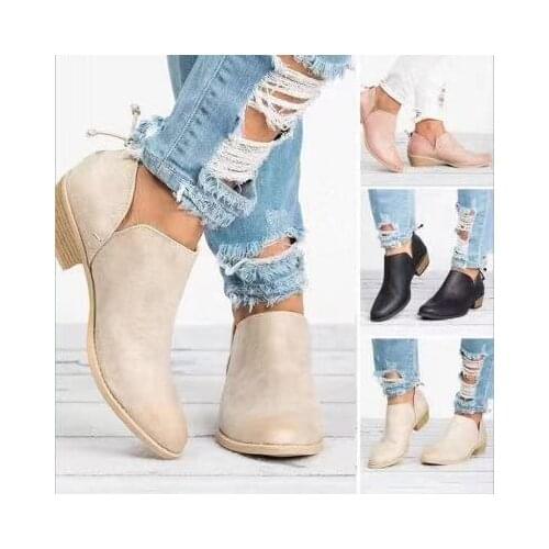 2020 New Spring Autumn Women Butterfly-knot Chelsea Boots Slip-On Med High Heels Pointed Toe Shoes Woman Eur Size 35-43