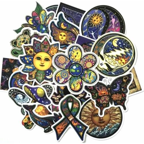 10/30/50PCS World Peace Car Color Suitcase Laptop Waterproof Guitar Decoration Toy Wholesale