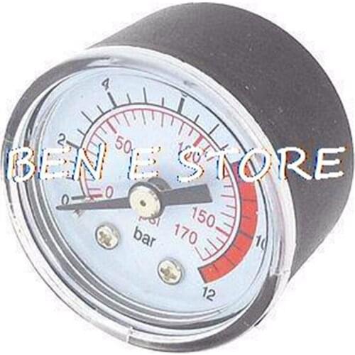 10mm Thread Dia 12 Bar Air Compressor Fittings Pressure Dial Gauge