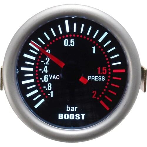 2 Inch 52mm Car Turbo Boost Bar Gauge Meter, Psi Pointer Red LED Light