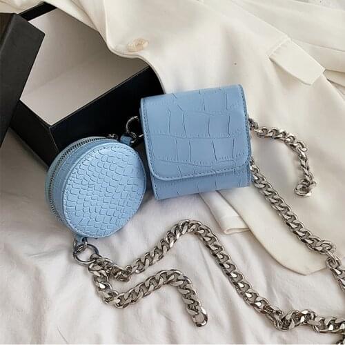 2020 New design crocodile pattern leather shoulder mother purse handbag set chain crossbody bag