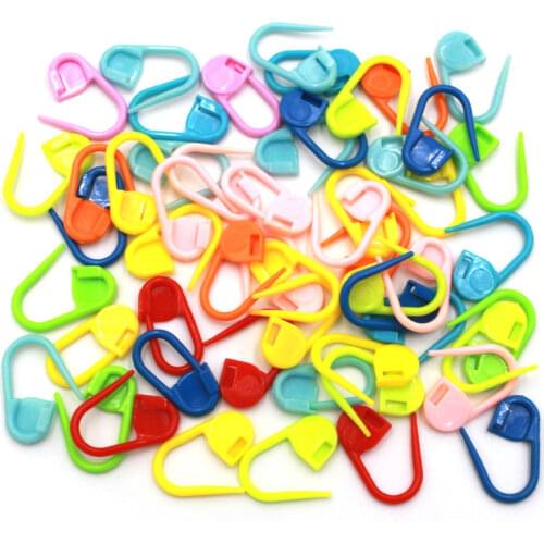 50/100/500pcs Mix Color Plastic Marker Holder Knitting Clip Ring Hook Crochet Locking Stitch Marker Needlework Sewing Supplies
