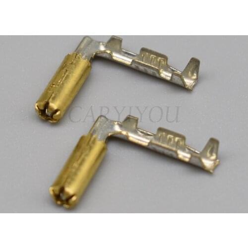 50Pcs DJ221L-0.6A L Type Small Size 0.6mm Car Splices Wire Pins Crimping Terminal Loose For Connector DJ7027Y-0.6-21