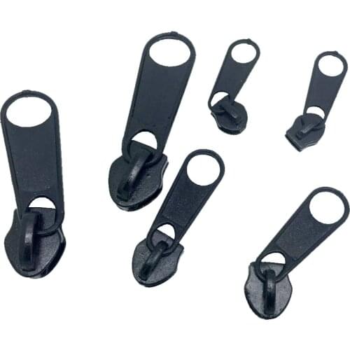 6Pcs/Set Metal Alloy Zipper Slider for Nylon Zipper Nylon Zipper Puller Fastenings DIY Sewing Repair Kit Fix Your Own
