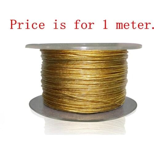 7N single crystal copper freezer gold plated headphone upgrade line 0.6mm/22core PUR insulation material 1meter