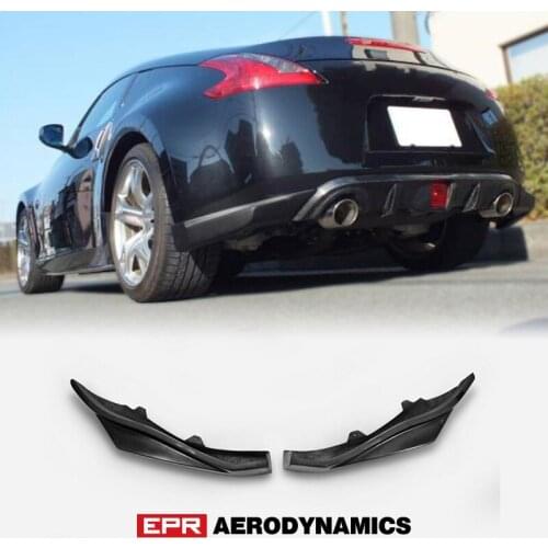 Car-styling For Nissan Z34 370z FRP Fiber Glass Rear Bumper Spat Fiberglass Auto Body Kit Corner Cover Accessories Racing Trim