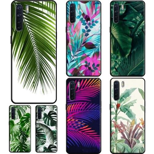 Tropical leaves Case For OPPO Reno 2Z 4 Pro F5 F7 A52 A72 A92 A1K A5S A15 A91 A5 A9 A31 A53 2020 Coque
