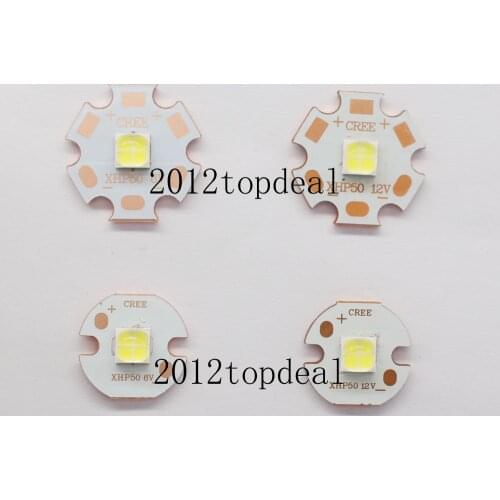 CREE XHP50 XHP70 6500K Cold White LED Emitter Chip 6V 12V with 16mm 20mm Alumium Cooper PCB