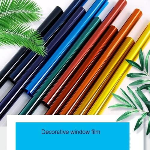 Sunice Muti-color Decoration Window Film Solar Tint Building Mall Glass Film Decor Privacy Stickers Foils 1m/3m/5m