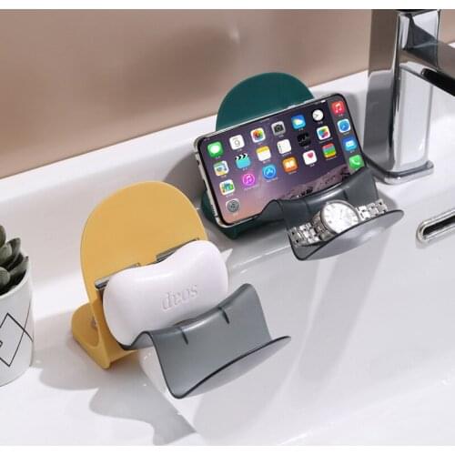 W suction cup soap holder drain toilet creative free punching rack household suction cup wall-mounted soap box