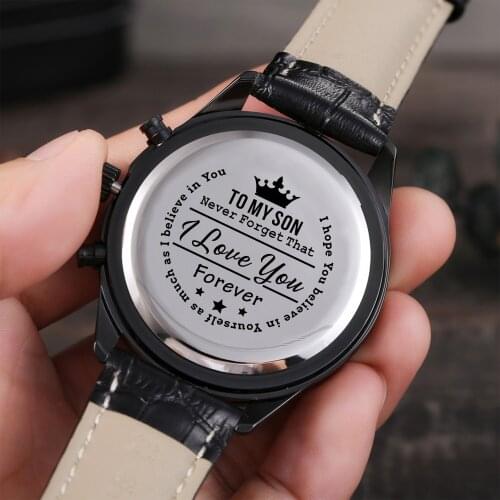 To My Son-I Love You Forever Engraved Watch Luxury Wrist Men Watch Custom Personalized Watches Gifts Christmas presents
