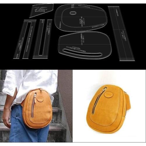 Sewing Cutting Pattern Mould for Waist Bag, DIY Bag Acrylic Template, Drawing Pattern Mould, Leather Craftwork Tool Supplies