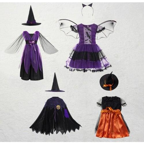 Halloween costume for kids baby girls children vampire witch costume girl cosplay Carnival Party princess fancy dress up clothes