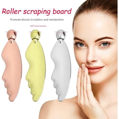 Face Lift Massage Reuse Guasha Board Face Lift Tool Zinc Alloy Face Massager Effective Fashion V Shape Eye Cream Massage Stick