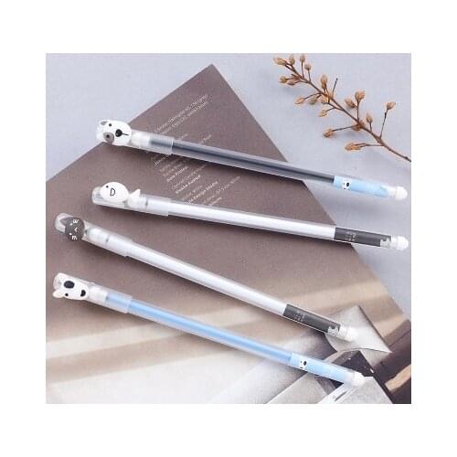 Cute cartoon black Refill Signature pen gel pen 0.5mm student Stationery free shipping