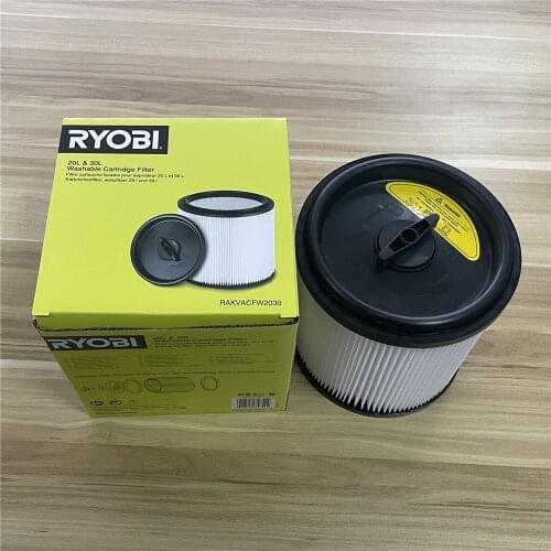 1 Pack RYOBI Washable Cartridge Filter 20L &30L fits RYOBI AEG RAKVACFW2030
