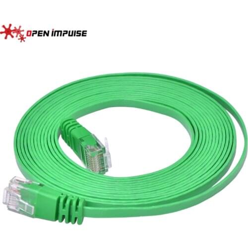 10FT 3m Green Color 32AWG CAT6 RJ45 UTP Unshielded Flat Computer Cable 1.1mm thickness Network Ethernet LAN Cable