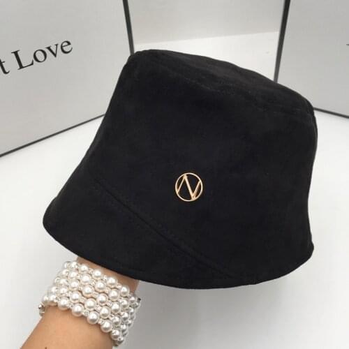 Spring and autumn period the summer new faux suede bucket hat for women fisherman hat basin hat Japanese female leisure