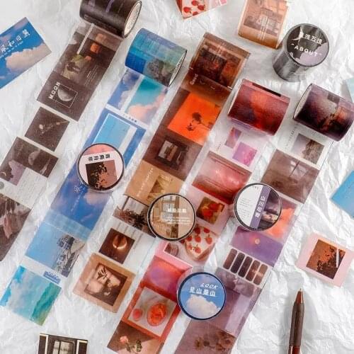 Landscape Cute Decorative Tape Masking Tape Text TapeFor Sticker Scrapbooking DIY Photo Album Notebook 1rolls/lot Free shipping