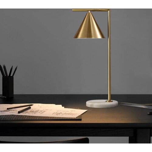 Postmodern rotatable desk lamp living room bedroom E27 marble desk lamp study desk coffee shop decorative lamp