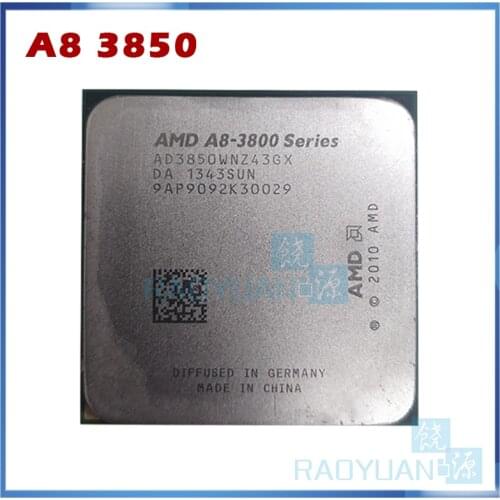 AMD A-Series A8 3850 A8-3850 2.9GHz 100W Quad-Core CPU Processor AD3850WNZ43GX A8 3850K Socket FM1/ 905pin