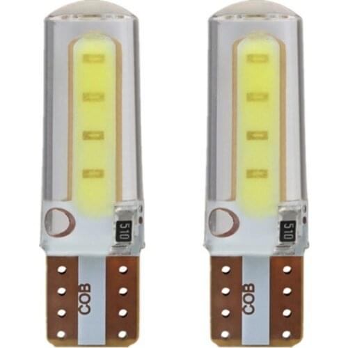 2Pcs Hot Sale T10 W5W COB 20 chips Car Led Wedge Light 12V Marker Side Dome Lamp Turn Signal Reverse License Plate Bulb