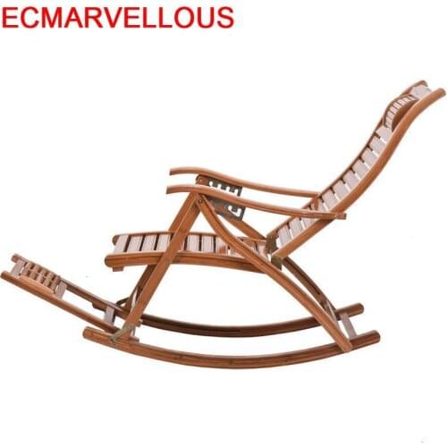 Modern Armchair Cama Abatible Foldable Divani Rocking Chair Fauteuil Salon Bamboo Folding Bed Sillon Reclinable Chaise Lounge