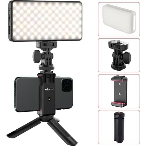 Ulanzi VL200 2500k-9000k Led Camera Light With Tripod Phone Holder 360° Ball Head Dimmable Led Video Light With Soft Diffuser