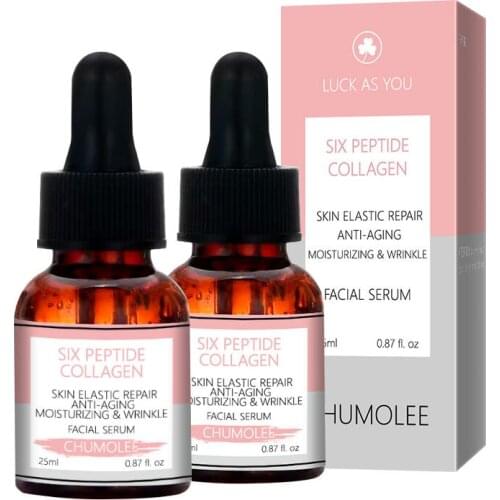 CHUMOLEE six peptides Face Serum Anti-Aging Wrinkle essence cream Whitening Firming Moisturizing Skin Care serum 25ml