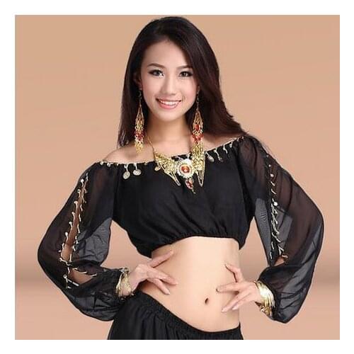 New arrival crystal cotton and mesh belly dance top momen half sleeves belly dance tops sexy top 9 colors
