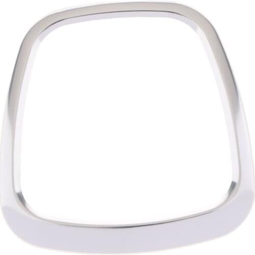 Aluminum Alloy Car Steering Wheel Decoration Ring Trapezoid Sticker Decals for Audi A4L/A6L/Q3/Q5 ,Silver
