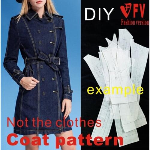 Ladies Denim Windbreaker Jacket Pattern Garment Sewing Drawing BFY-192