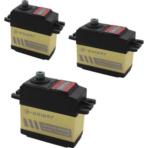 3pcs K-power DMM060 Metal Gear waterproof RC Servo Motor 6kgTorque Digital Servo for Humanoid RC Robot/Car/boat/plant