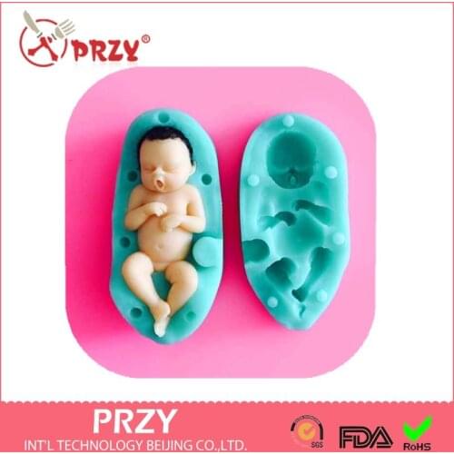 3d Baby Silicone Mold Cake Decoration Mold Sleeping Baby F1869 Moulds Fondant Silicon Rubber 001 New Arrival PRZY Cute