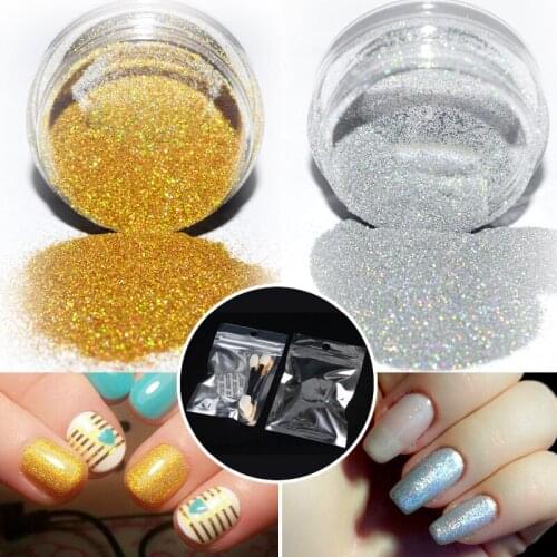 5g/Box Gold Silver Magic Mirror Powder Metal Plating Nail Glitters Shimmer Manicure Pigment Chrome DIY Nail Art Dust Decoration