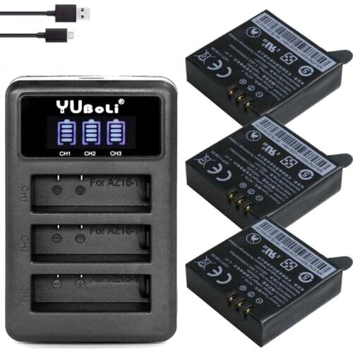 1400mAh Battery For Original Xiaomi Yi II Xiami yi 4k plus Batteries+ LED USB 3slots Charger for Xiaoyi Yi Lite Action Camera