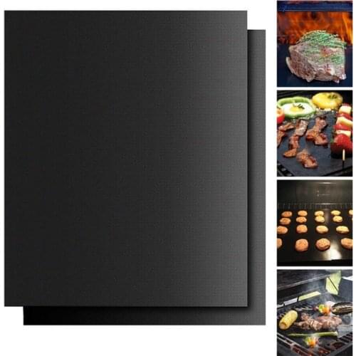 BBQ non-stick mat PTFE Grill Mat Barbecue Grill outdoor Baking Pad Reusable Cooking Plate 40 * 33cm For Party Tools New