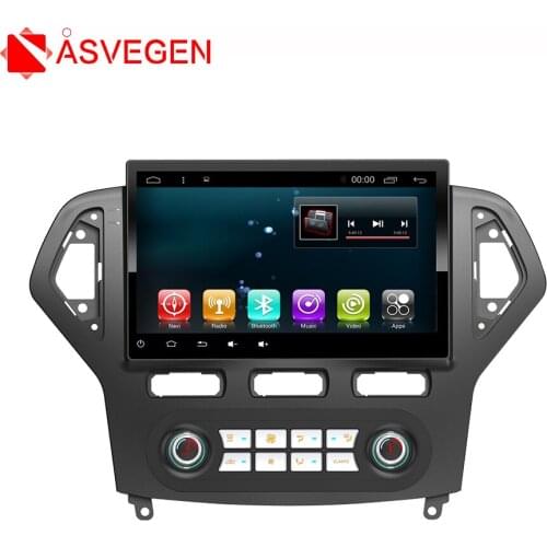 Asvegen Android 7.1 Quad Core 10.2'' Car PC Navigation Bluetooth Multimedia Wifi Stereo Player For Ford Mondeo Chiax 2007-2010