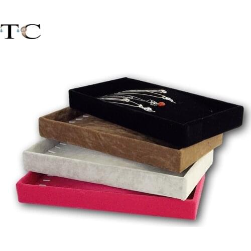 Free Shipping Jewelry Display Velvet Tray Necklace Box Pendant Jewelry Case Jewelry Storage Organizer