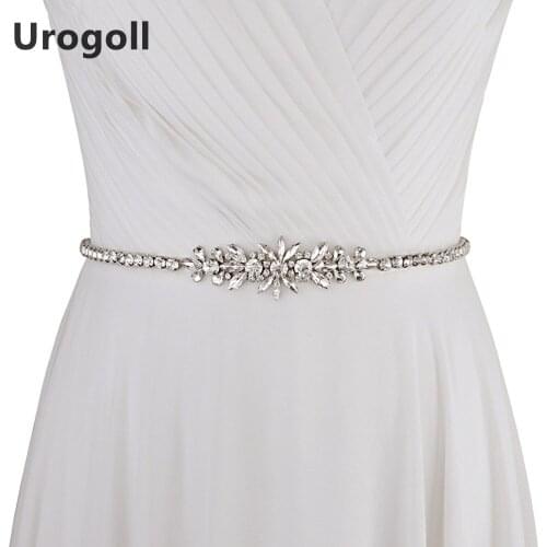 Noble Crystal Womens Wedding Rhinestone Bride Sash Belt Accessories For The Wedding Evening Party For Girl Dress Prom Gown