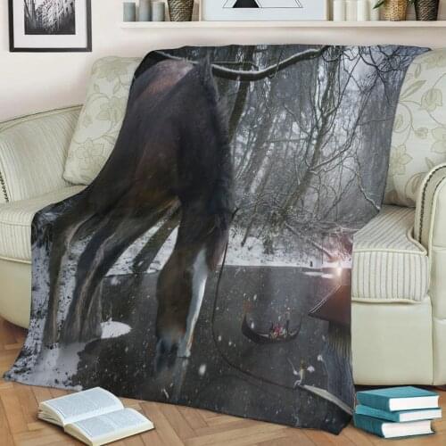 Big and Small Flannel Throw Blanket 3D Printed Keep Warm Sofa Child Blanket Home Decor Textiles Dream Family Gift