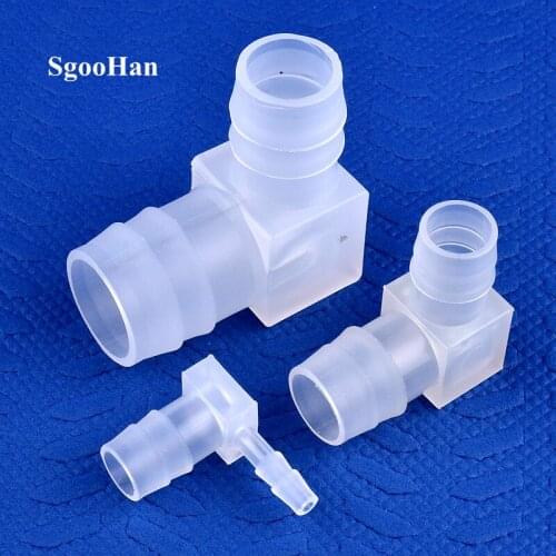 Big Size 20~4mm PP Reducing Elbow Connectors Irrigation Pipe Fittings Aquarium Tank Air Pump Aerator Hose Pagoda Joints 1~100pcs