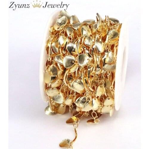 10 Meters, Charm Anklet of Shell Foot / Bracelet Chain Gold Color DIY Jewelry For Wedding Party Anklet