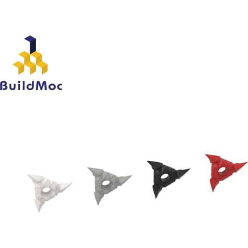 BuildMOC 614410 3.2mm hole Ninja Star For Building Blocks Parts DIY Construction Creative gift Toys