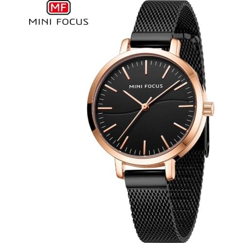 MINI FOCUS Watch Women Top Brand Quartz Watches Casual Ladies Dress Sport Clock Reloj Mujer Waterproof Mesh Belt Montre Relogia