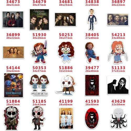 Choshim brand 10 Pcs Planar Resin Flatblack Horror Movie Halloween for DIY Hairbow Accessory Decoration PR34679