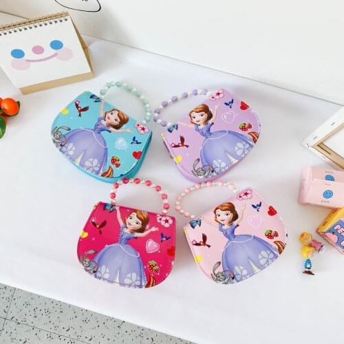 Disney Pearl New Princess Bags Girls Messenger Bags Handbags Girls Cartoon Princess frozen Shoulder Bags