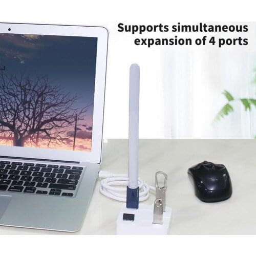 Docking Stand High Speed Stable Output Compact 4 in 1 USB2.0 Splitter Cable Hub for Computer