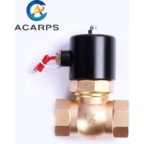 1-1/2" High Temperature Steam Solenoid Valve Normally Closed Brass Two Way 220V Internal Thread Solenoid Valve