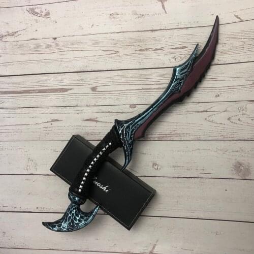 Movie Anime Game 1: 1 WOW Anti Mage Elf Scythe Gun Model Vyse Cosplay Halloween Prop Weapon PU Kids Paper 50 sword
